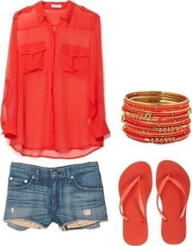 coral outfits
