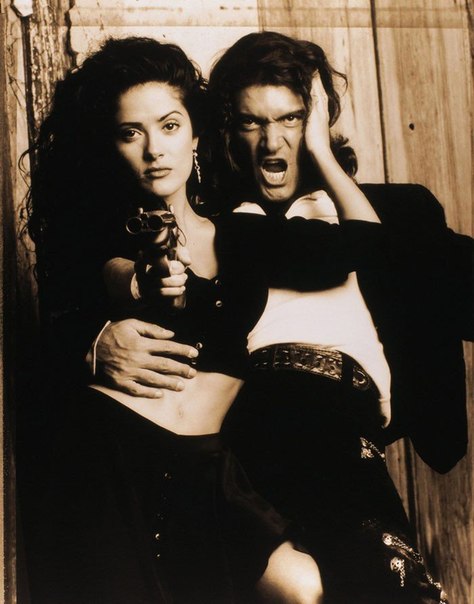 Salma Hayek and Antonio Banderas (1995).