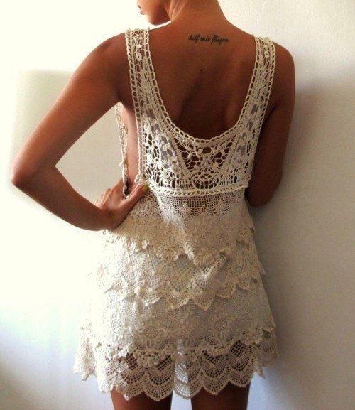 white lace dresses