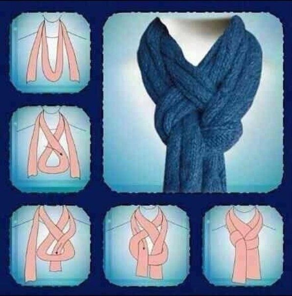 Готовимся к осени. Интересный способ завязать шарф.