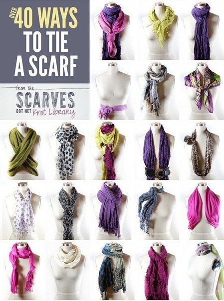 Осень - время надевать шарфы. Множество идей для красоты!