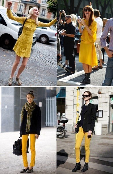 Уроки стиля: как и с чем носить вещи желтого цвета
