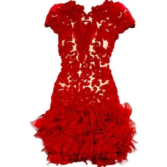 Выбираем себе красное платье!