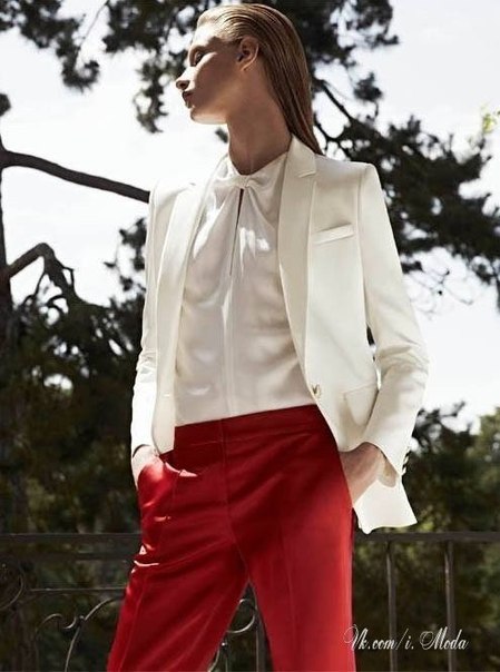 red + white: учимся сочетать белый и красный цвета в одежде!