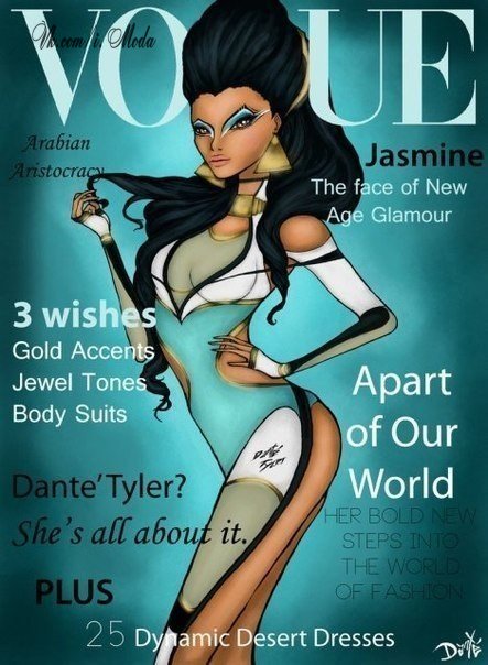 Принцессы Диснея на обложках журнала Vogue.