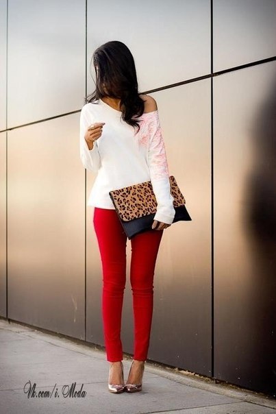 red + white: учимся носить красные и белые вещи вмести!