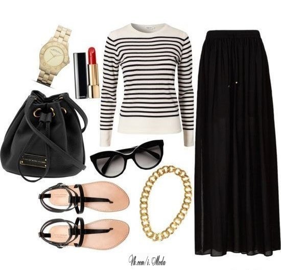 С чем носить длинную юбку черного цвета: стильных идей